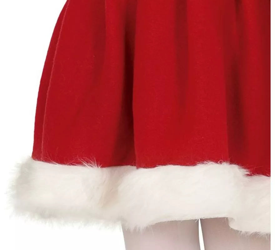 Translation missing: fr.Disfraz de Mamá Noel en vestido con capucha para niña