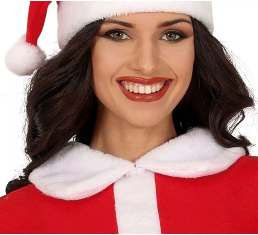 Translation missing: fr.Disfraz de Mamá Noel en vestido con cuello para mujer