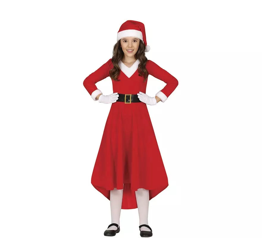 Translation missing: fr.Disfraz de Mamá Noel en vestido largo para niña