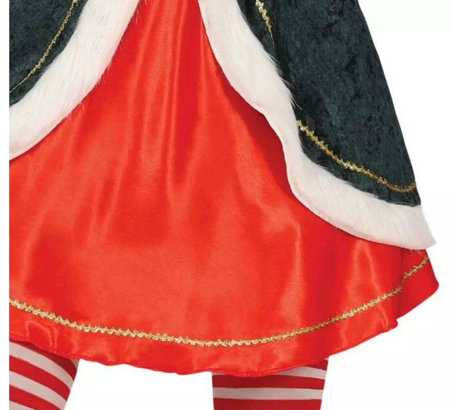 Translation missing: fr.Disfraz de Mamá Noel verde con chaqueta para mujer