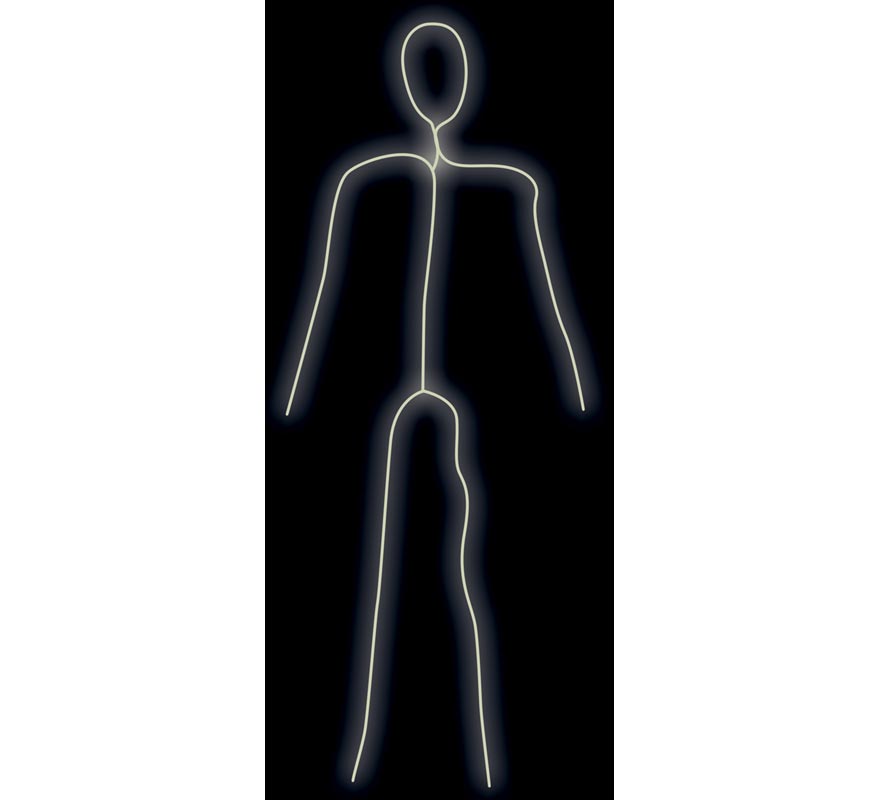 Translation missing: fr.Disfraz de Man Black Light con 3 funciones de luz