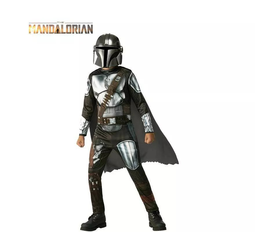 Translation missing: fr.Disfraz de Mandalorian de Star Wars Clásico con capa para niño