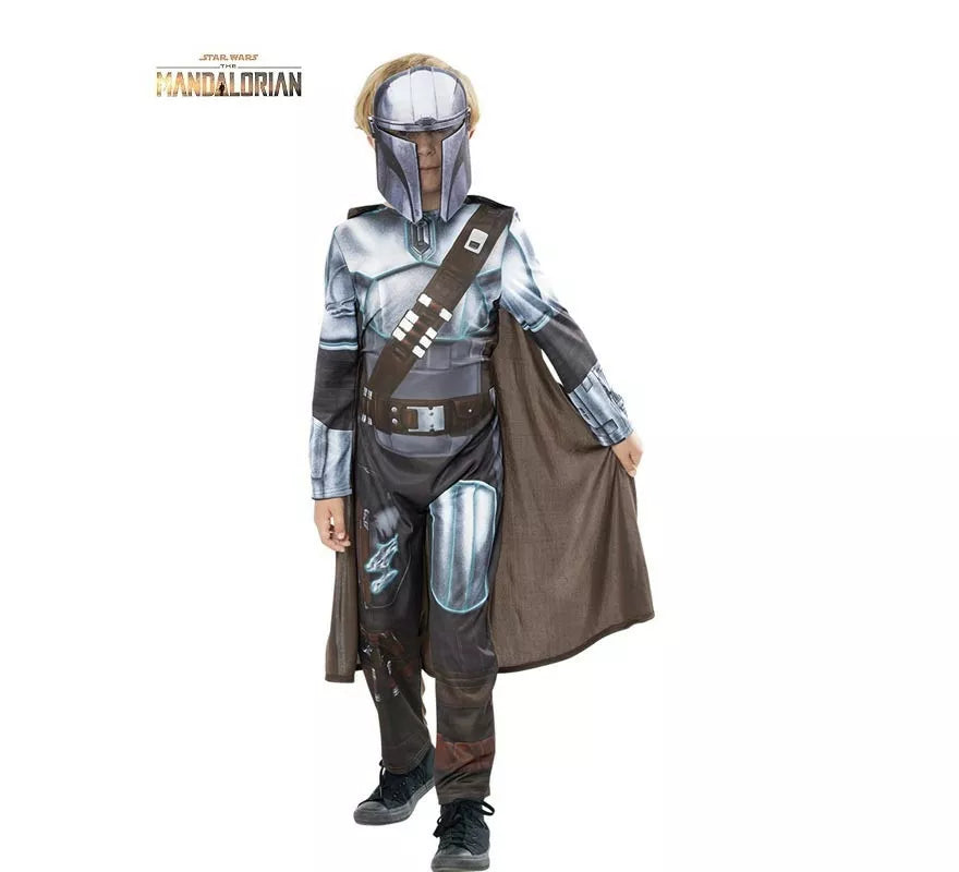 Translation missing: fr.Disfraz de Mandalorian Star Wars Green Col en caja para niño