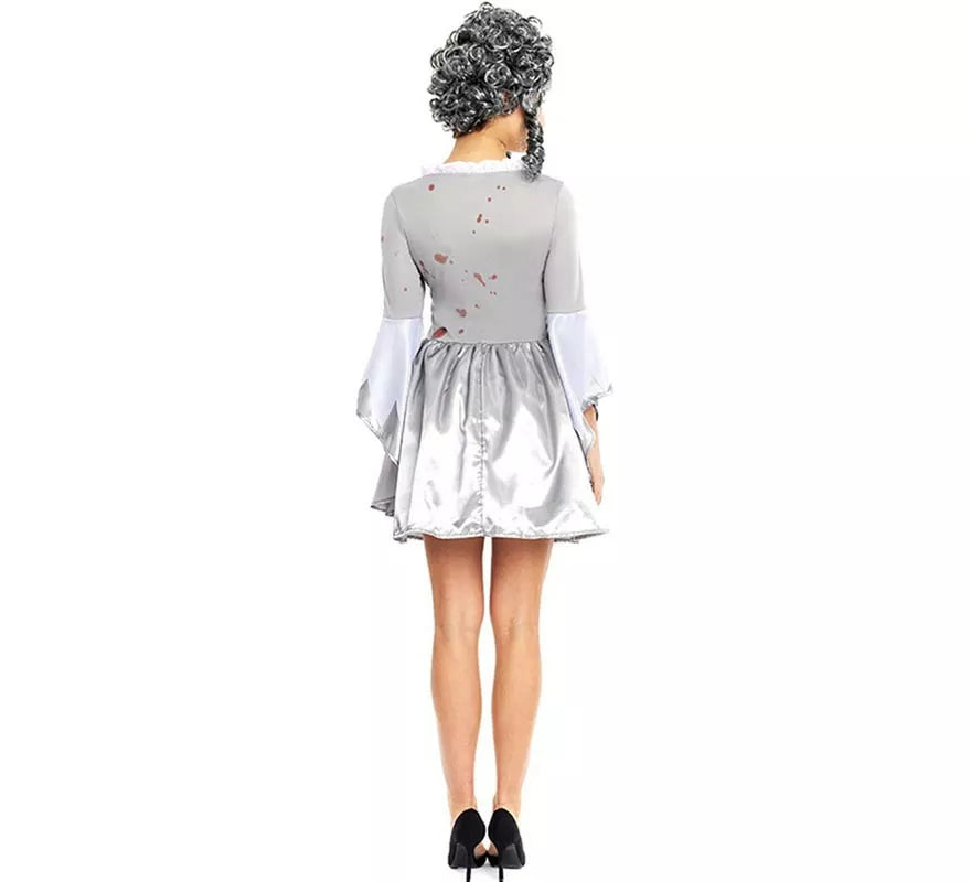 Translation missing: fr.Disfraz de María Antonieta Zombie gris para mujer