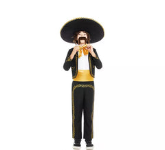 Déguisement Mariachi Charro noir et or garçon