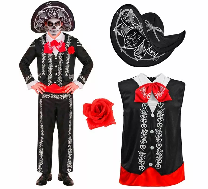Translation missing: fr.Disfraz de Mariachi Día de los Muertos para hombre