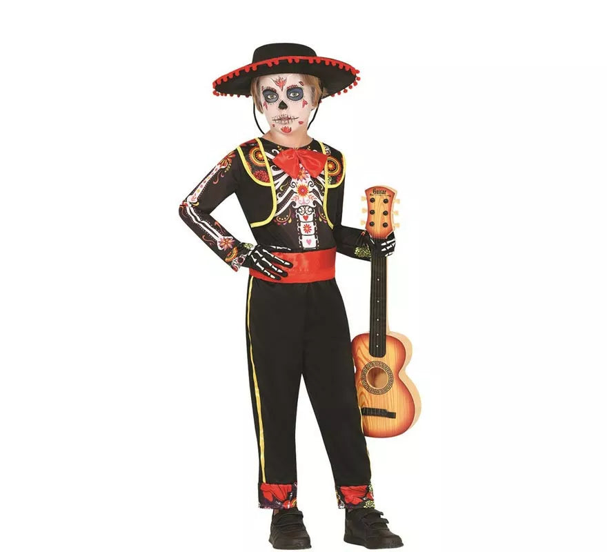 Translation missing: fr.Disfraz de Mariachi Esqueleto para niño