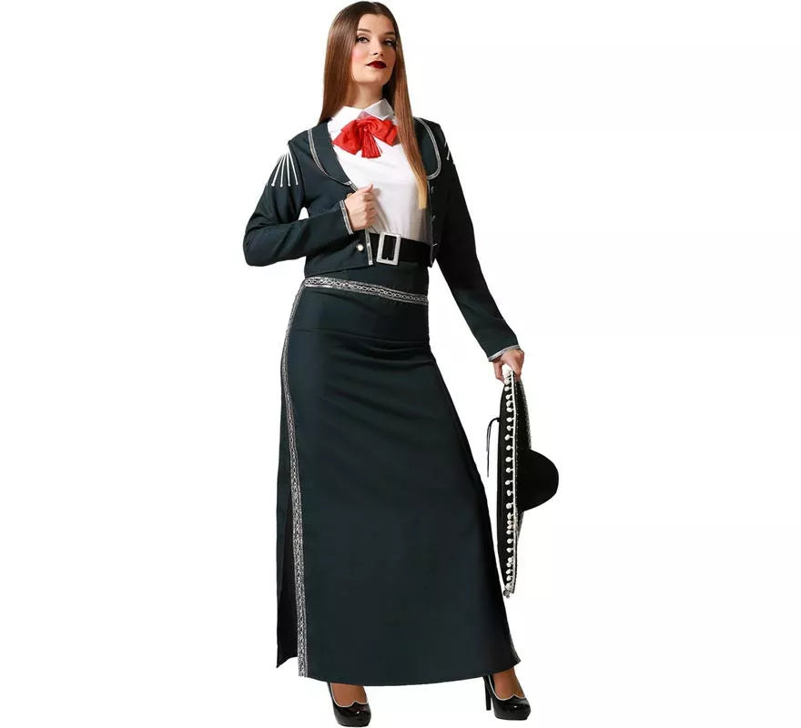 Translation missing: fr.Disfraz de Mariachi falda negra con cinturón para mujer