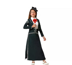 Costume Mariachi jupe noire avec ceinture pour fille