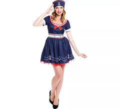Déguisement marinière pin up bleu marine femme