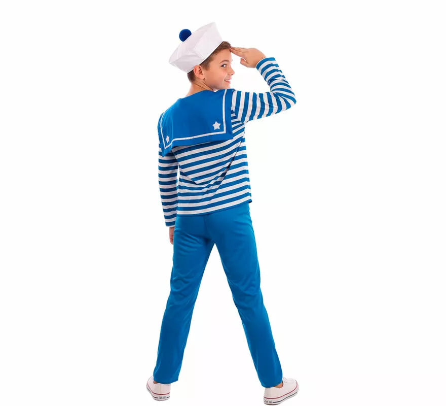 Translation missing: fr.Disfraz de Marinero azul a rayas para niño