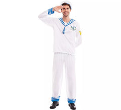 Déguisement marin blanc années 60 homme