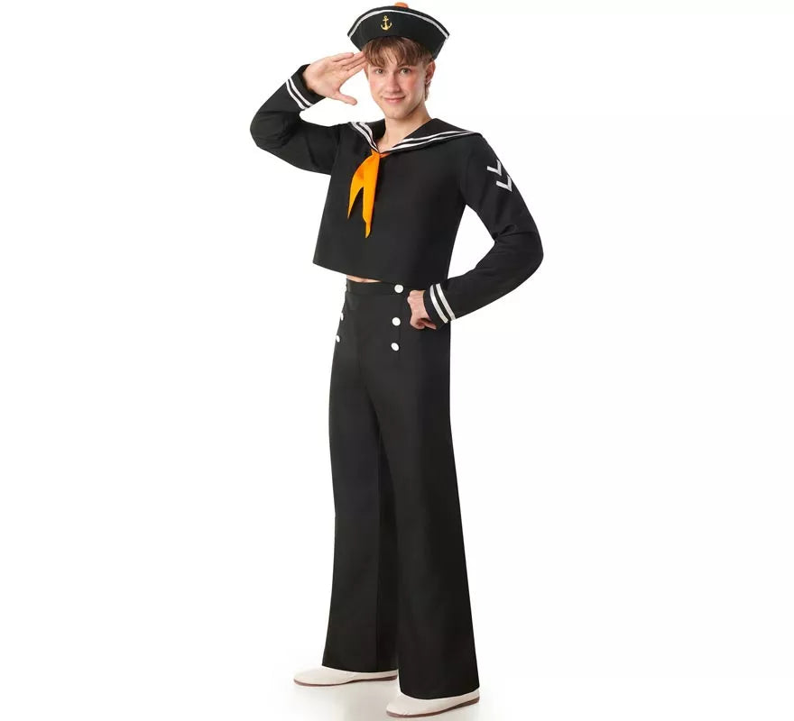 Translation missing: fr.Disfraz de Marinero negro con Pantalón para hombre