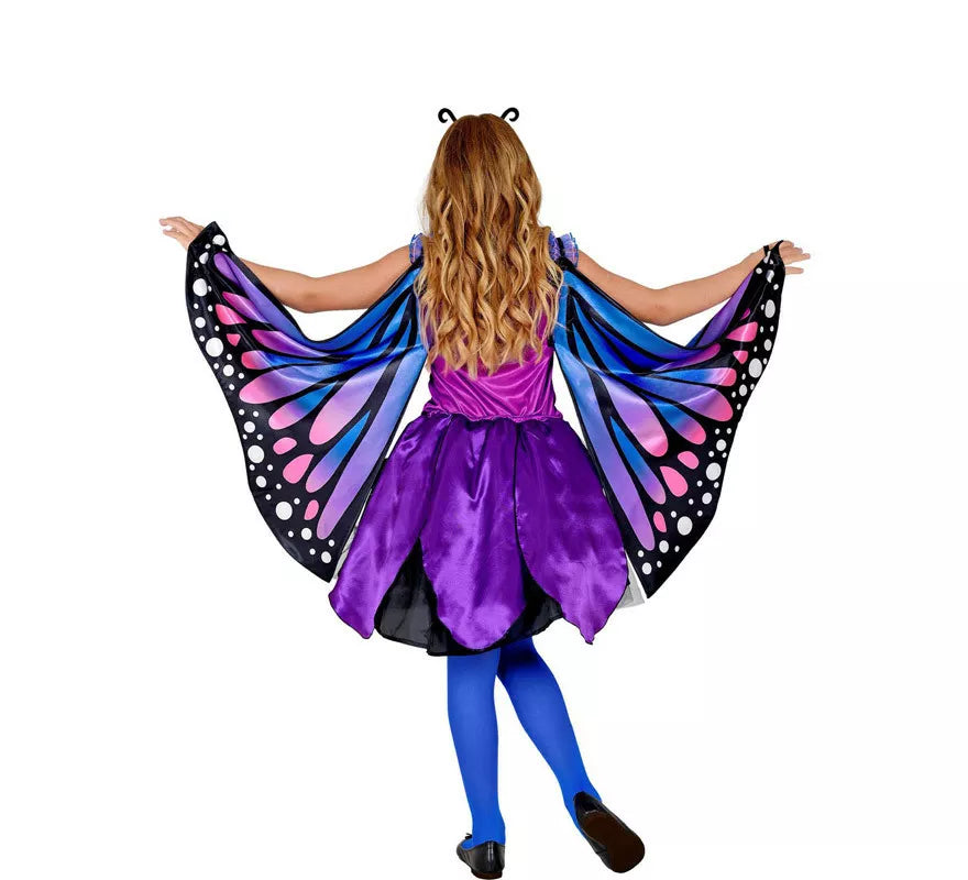 Translation missing: fr.Disfraz de Mariposa Azul con Alas para niña