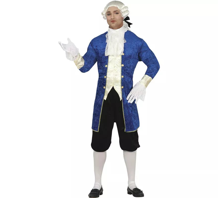 Translation missing: es.Disfraz de Marqués Distinguido Azul para hombre