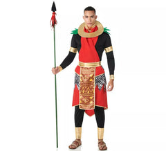 Costume Masaï Africain Rouge Fantaisie Homme