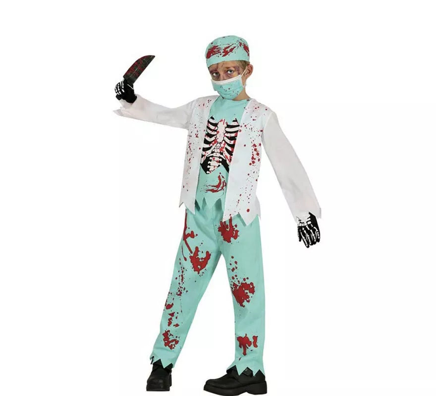 Translation missing: fr.Disfraz de Médico Esqueleto Zombie para niños
