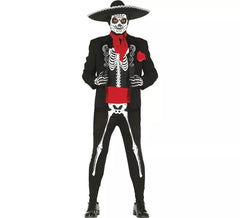 Déguisement de Squelette Mexicain Dia de los Muertos pour hommes Halloween