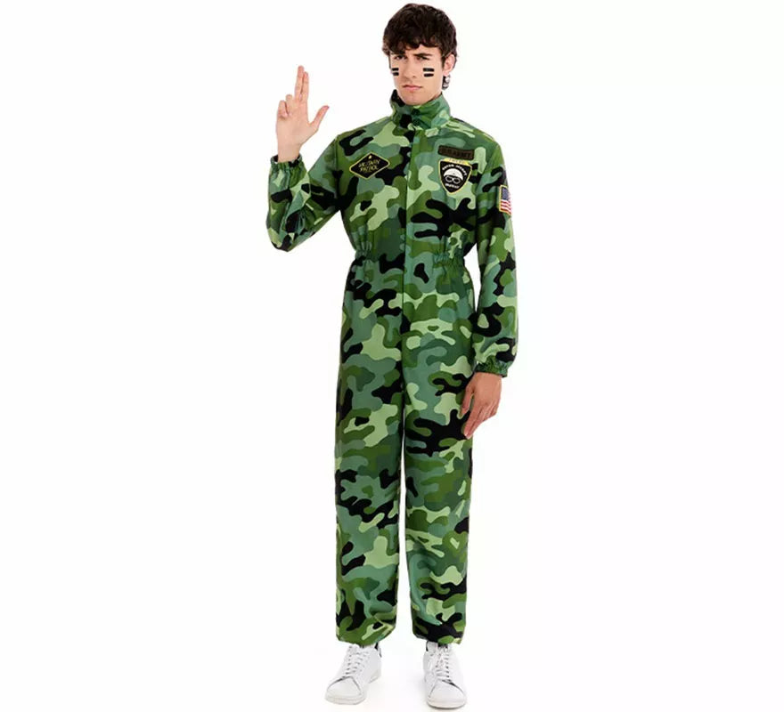 Translation missing: fr.Disfraz de Militar Camuflaje para hombre