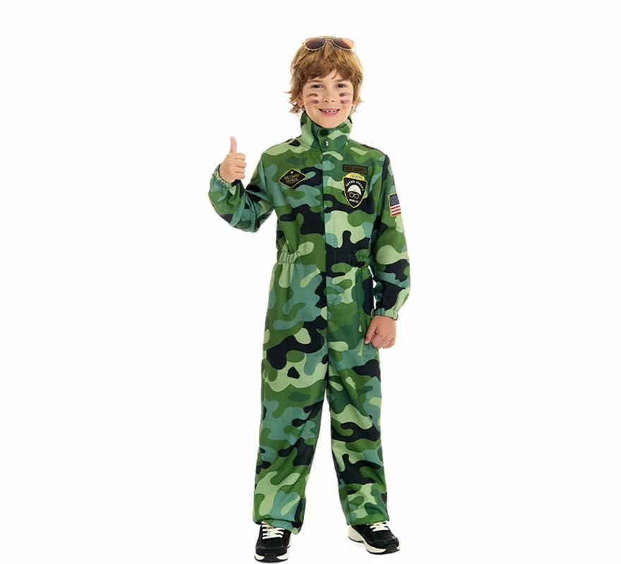 Translation missing: fr.Disfraz de Militar Camuflaje para niño