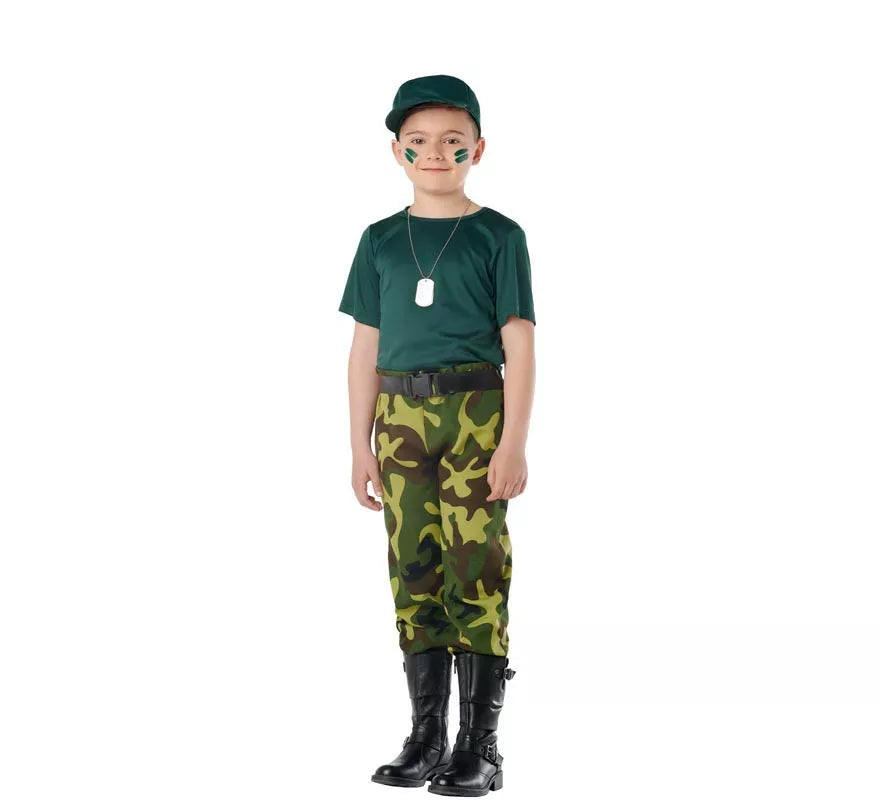 Translation missing: fr.Disfraz de Militar Camuflaje para Niños