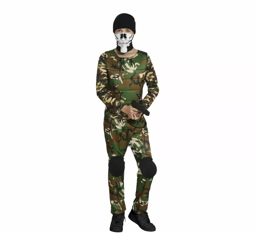 Translation missing: fr.Disfraz de Militar de Camuflaje para adolescente
