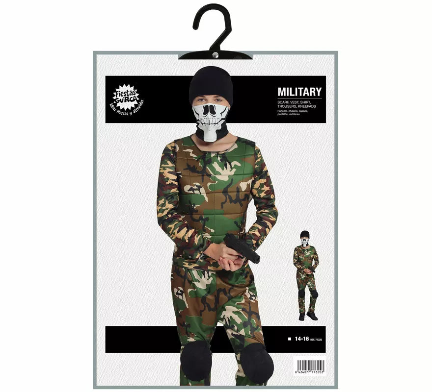Translation missing: fr.Disfraz de Militar de Camuflaje para adolescente