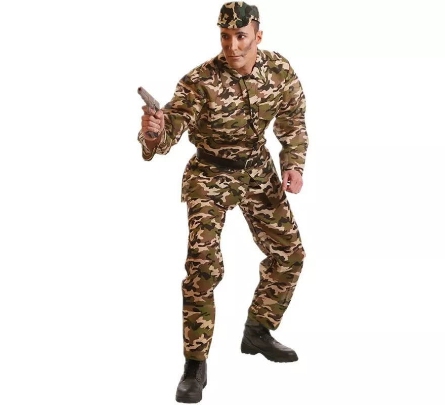 Translation missing: fr.Disfraz de Militar de camuflaje para hombre