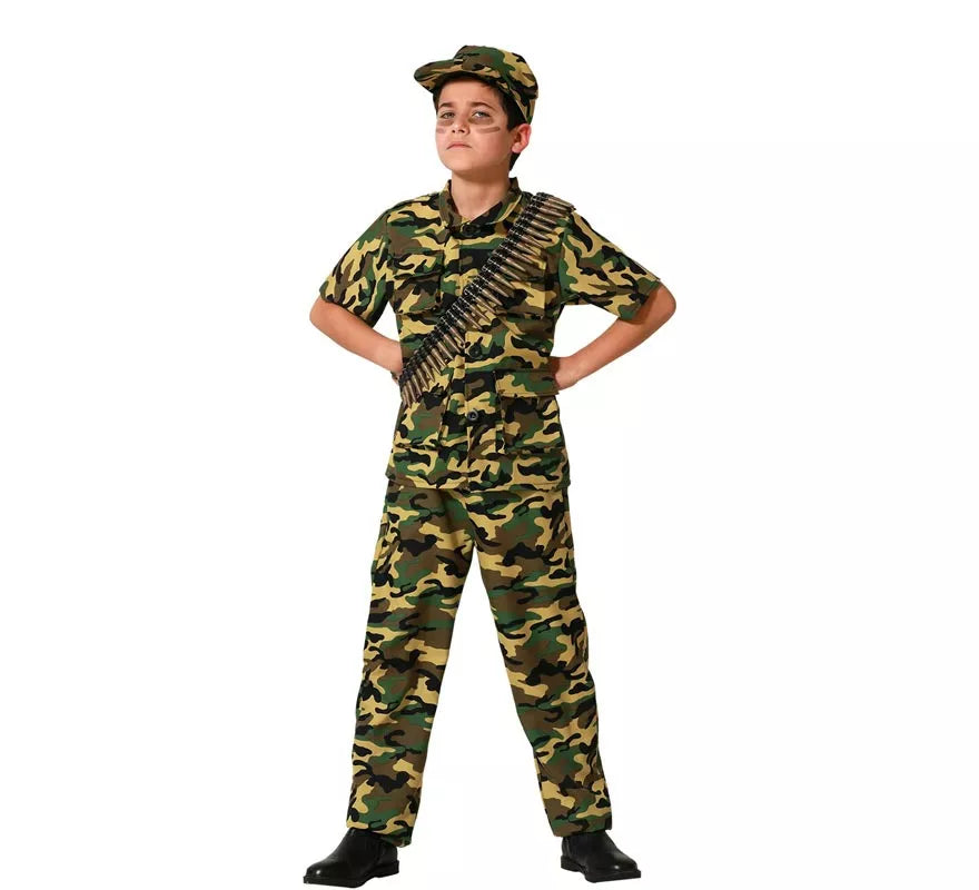 Translation missing: fr.Disfraz de Militar traje camuflado para niño