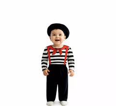 Costume de mime pour bébé avec béret