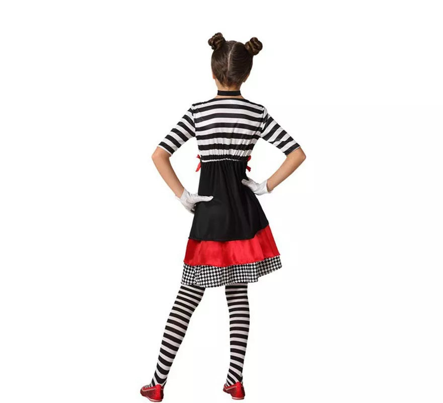 Disfraz de Mimo con Vestido para niña