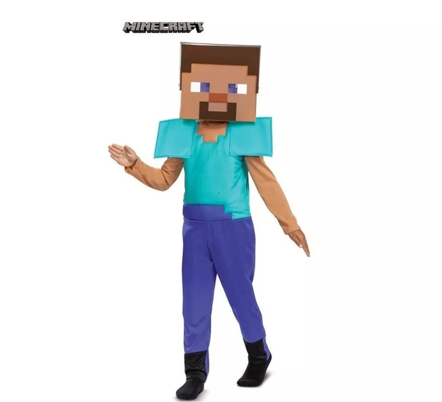 Translation missing: fr.Disfraz de Minecraft Steve Lujo para niño