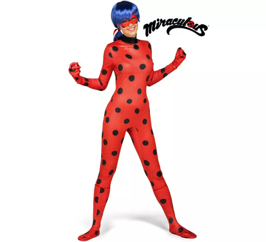 Translation missing: fr.Disfraz de Miraculous Ladybug con peluca para mujer