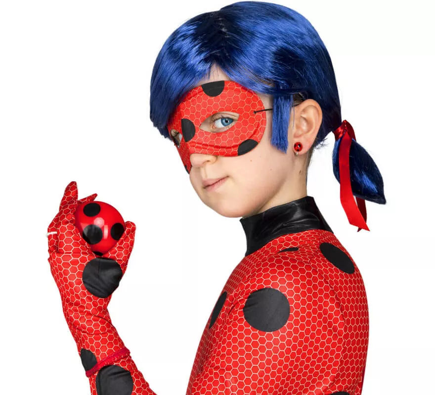 Translation missing: fr.Disfraz de Miraculous Ladybug con peluca para niña