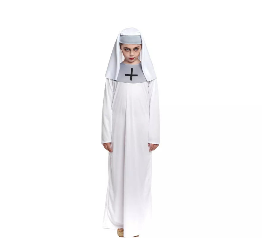 Translation missing: fr.Disfraz de Monja Blanca para niña