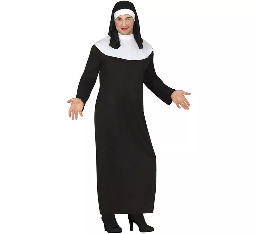 Translation missing: fr.Disfraz de Monja con cofia para hombre