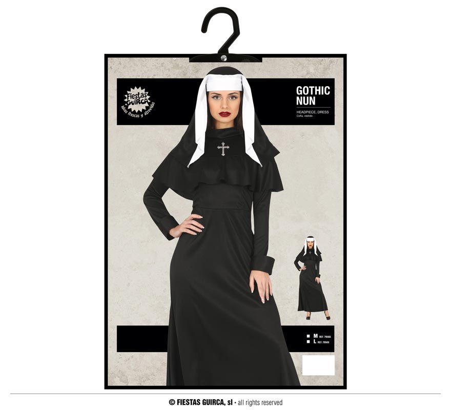 Translation missing: fr.Disfraz de Monja Gótica con túnica negra para mujer