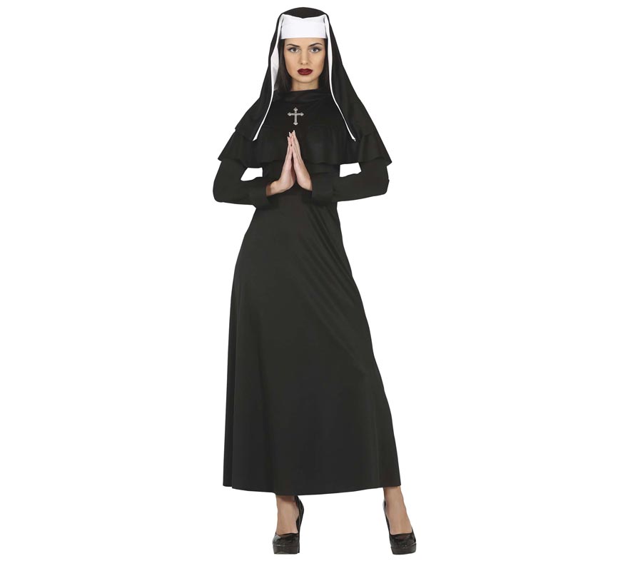Translation missing: fr.Disfraz de Monja Gótica con túnica negra para mujer