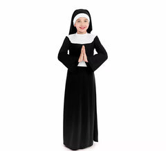Déguisement de nonne noire fille