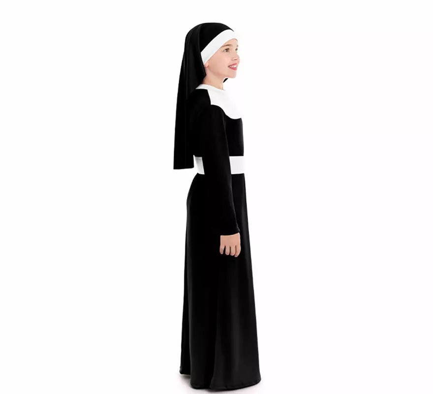 Disfraz de Monja negra para niña
