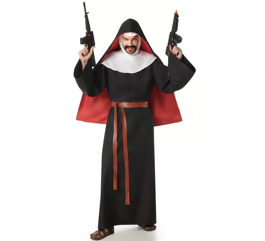 Translation missing: fr.Disfraz de Monja negro para hombre