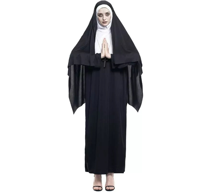 Translation missing: fr.Disfraz de Monja Negro para mujer