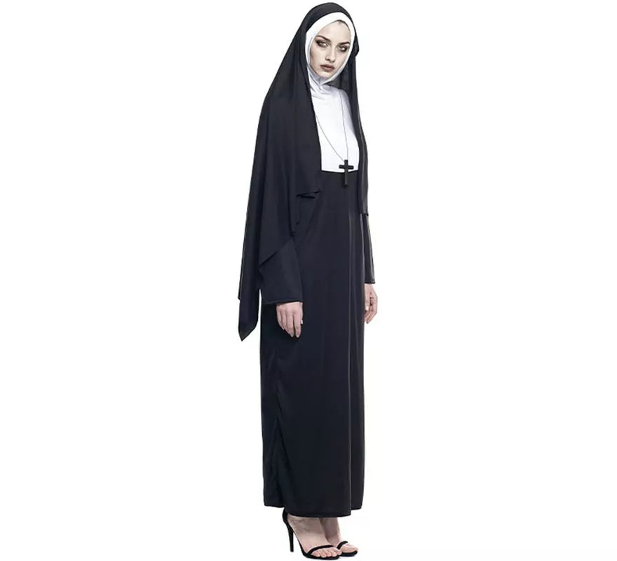 Translation missing: fr.Disfraz de Monja Negro para mujer