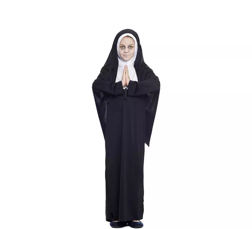 Translation missing: fr.Disfraz de Monja Negro para niña