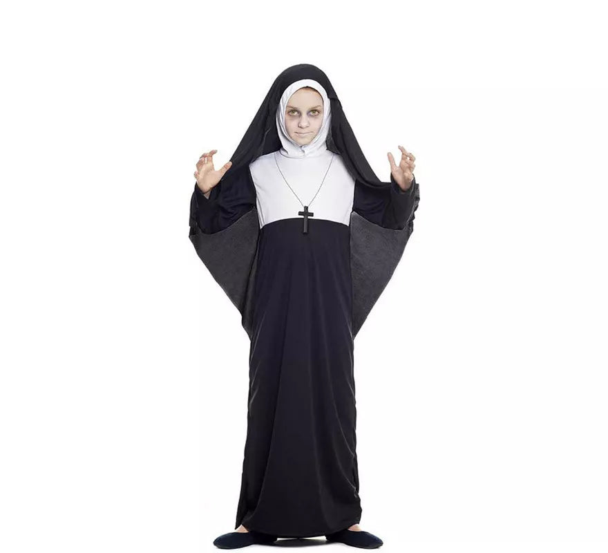 Translation missing: fr.Disfraz de Monja Negro para niña