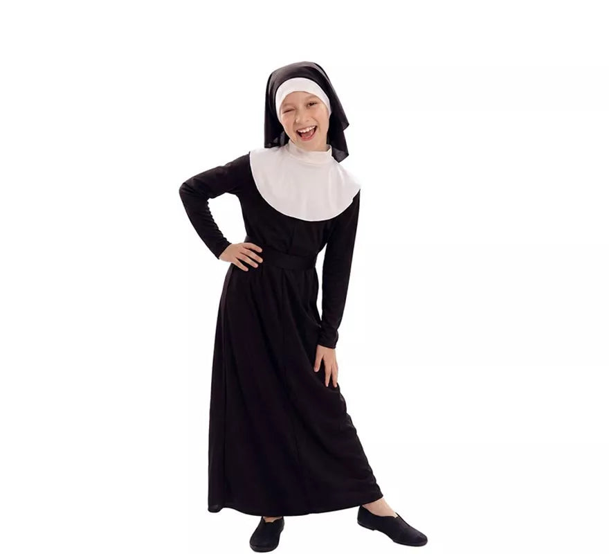 Translation missing: fr.Disfraz de Monja negro para niña