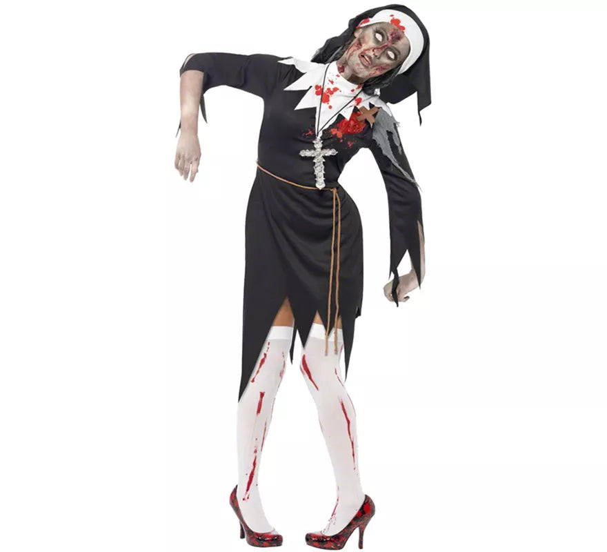 Translation missing: fr.Disfraz de Monja Zombie para Mujer