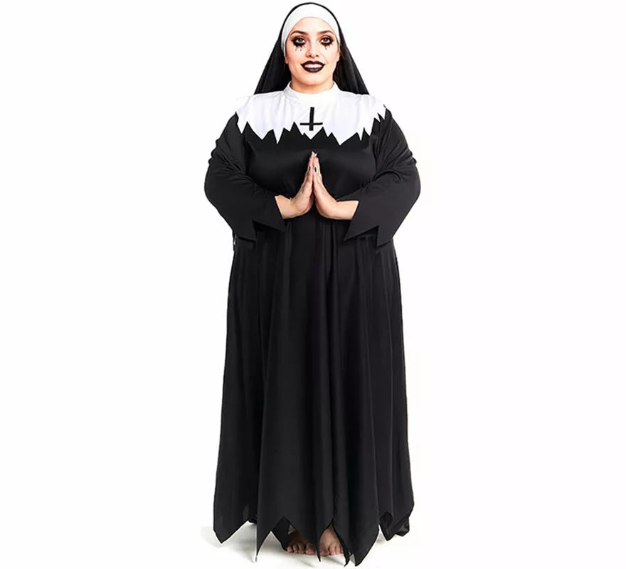Translation missing: fr.Disfraz de Monja Zombie túnica con picos para mujer