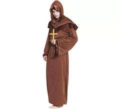 Déguisement moine marron homme