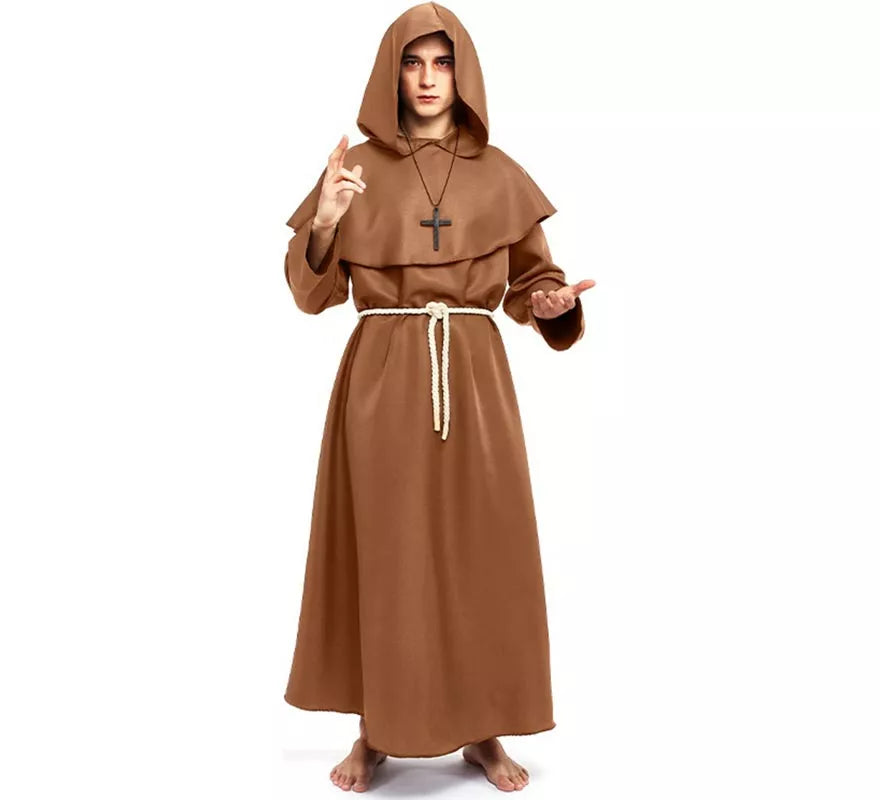 Translation missing: fr.Disfraz de Monje marrón para hombre
